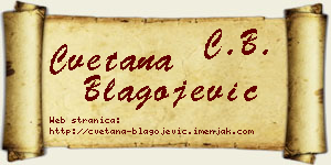 Cvetana Blagojević vizit kartica